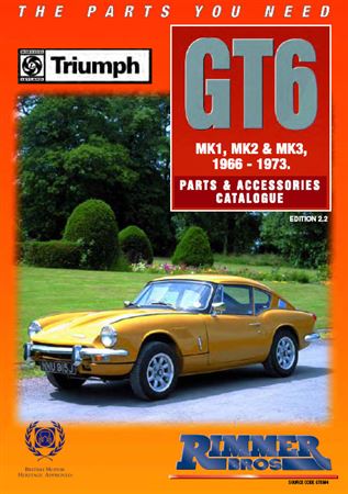 Triumph GT6 Catalogue 1966-1973 - GT6 CAT - Rimmer Bros